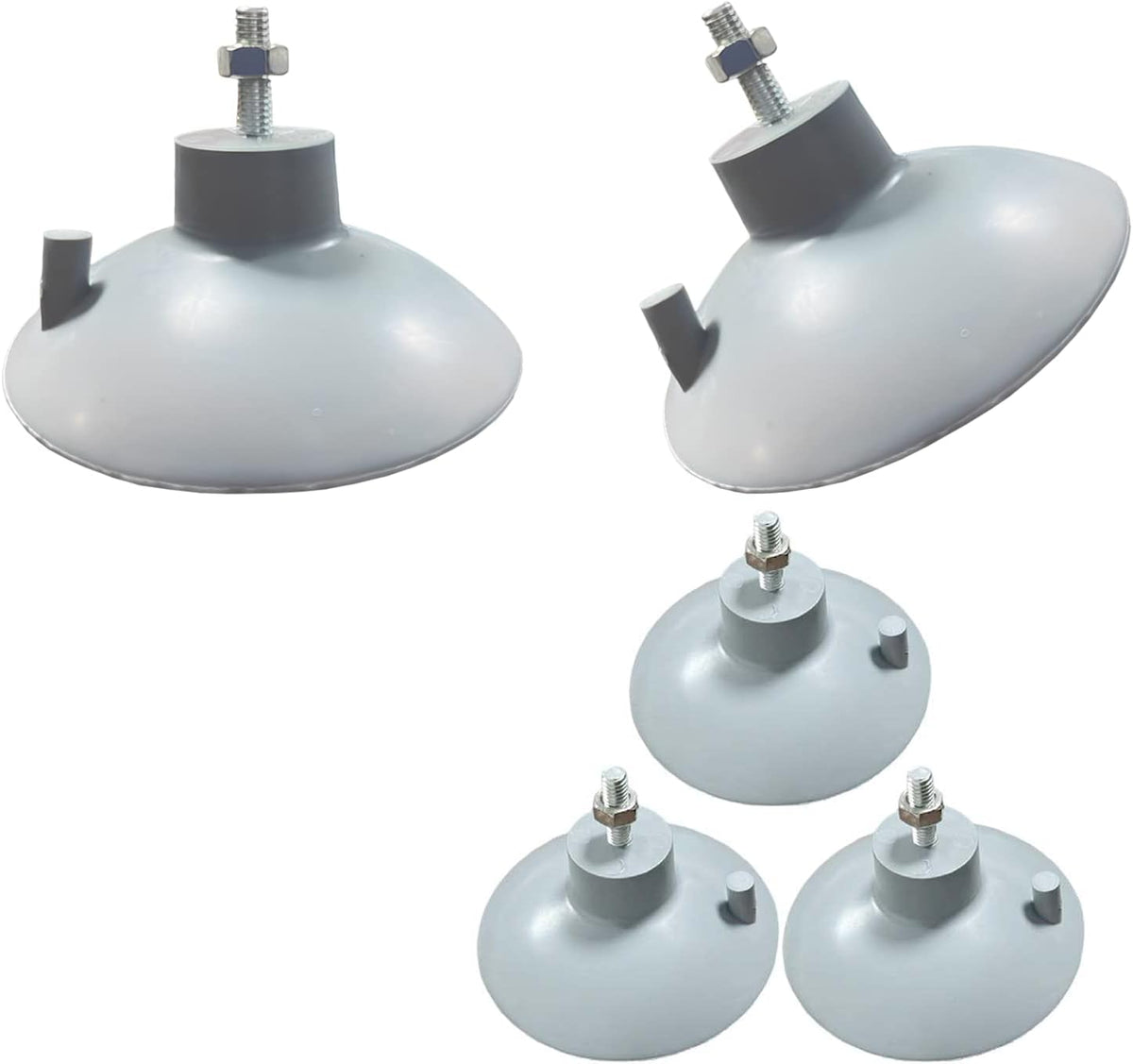 4 PCs French Fry Suction Cup Feet Commercial Suction Cup Feet with Screws for Industrial Commercial French Fry Cutter (Black)