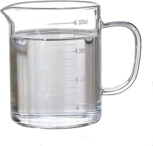 Borosilicate Glass Measuring Cup 350 mL with Spout and Handle Clear