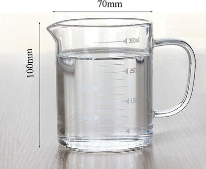Borosilicate Glass Measuring Cup 350 mL with Spout and Handle Clear
