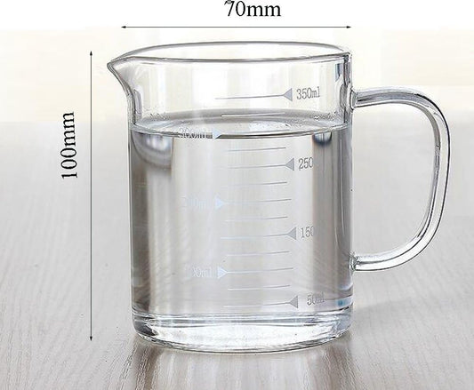 Borosilicate Glass Measuring Cup 350 mL with Spout and Handle Clear