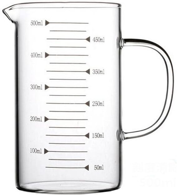Borosilicate Glass Measuring Cup 350 mL with Spout and Handle Clear