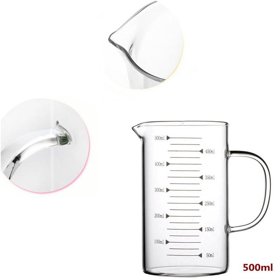 Borosilicate Glass Measuring Cup 350 mL with Spout and Handle Clear