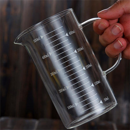 Borosilicate Glass Measuring Cup 350 mL with Spout and Handle Clear