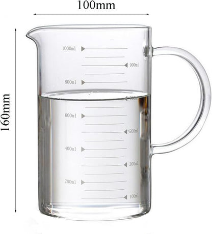 Borosilicate Glass Measuring Cup 350 mL with Spout and Handle Clear