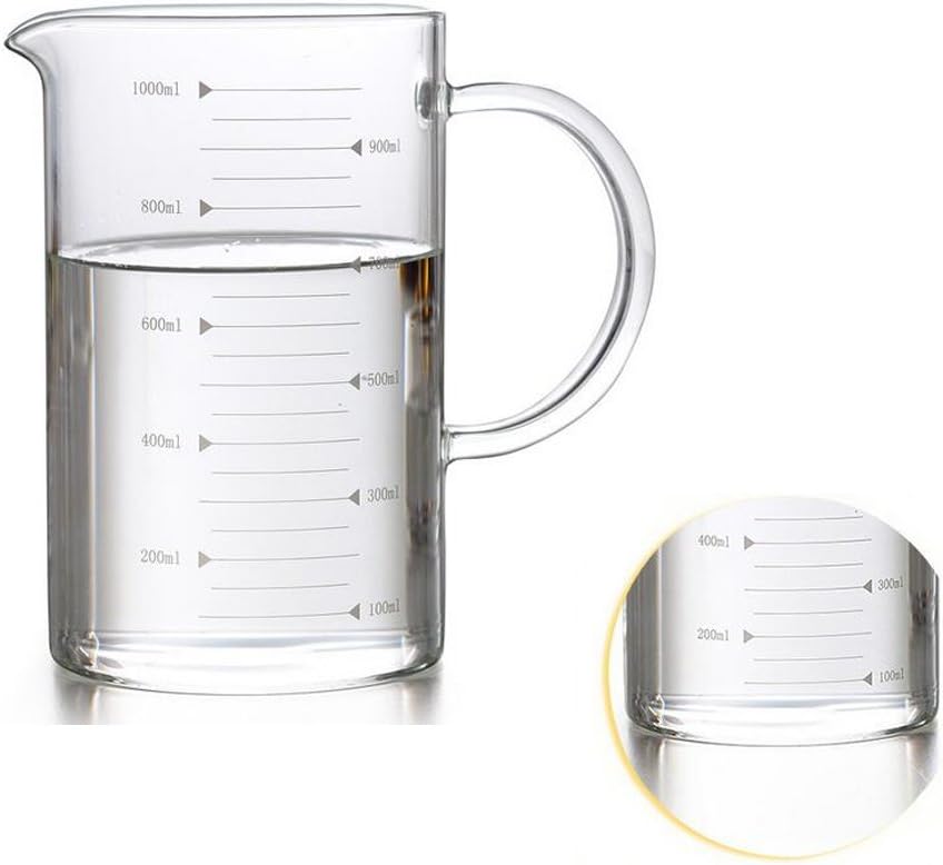 Borosilicate Glass Measuring Cup 350 mL with Spout and Handle Clear