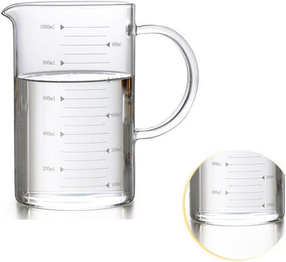 Borosilicate Glass Measuring Cup 350 mL with Spout and Handle Clear