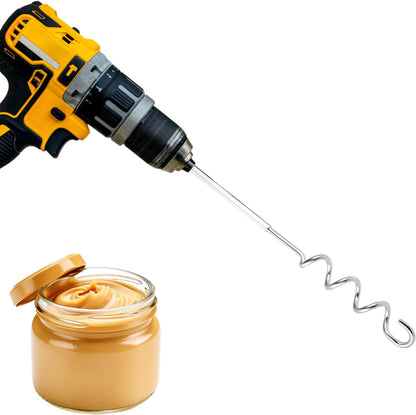 Meat Grinder & Egg Beater Drill Attachment, 304 Stainless Steel Mixer Tool for Standard Electric Drills for Ground Meat Patties Dough Cream & Batters (Silver)