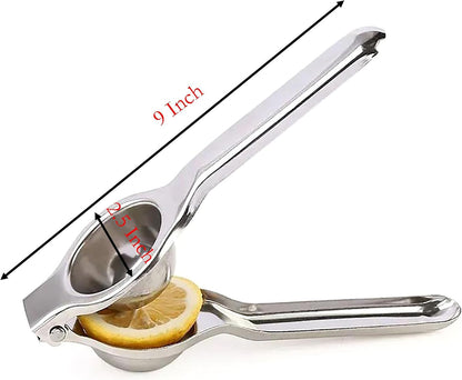 Lemon Squeezer Juicer, 9 Inch Stainless Steel Handheld Press Manual Squeezer for Kitchen Tomatoes, Apples and Carrots (9 inch)