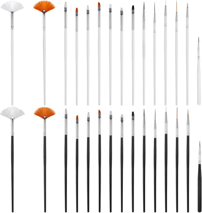 30PCS Food Safe Paint Brushes, Cookie Paint Brushes Cake Painting Brush Fondant Paints Brush Cake Decorating Painting Tool, Icing Pastry Brushs DIY Tool Set for Cupcakes Cookie Decorating Supplies