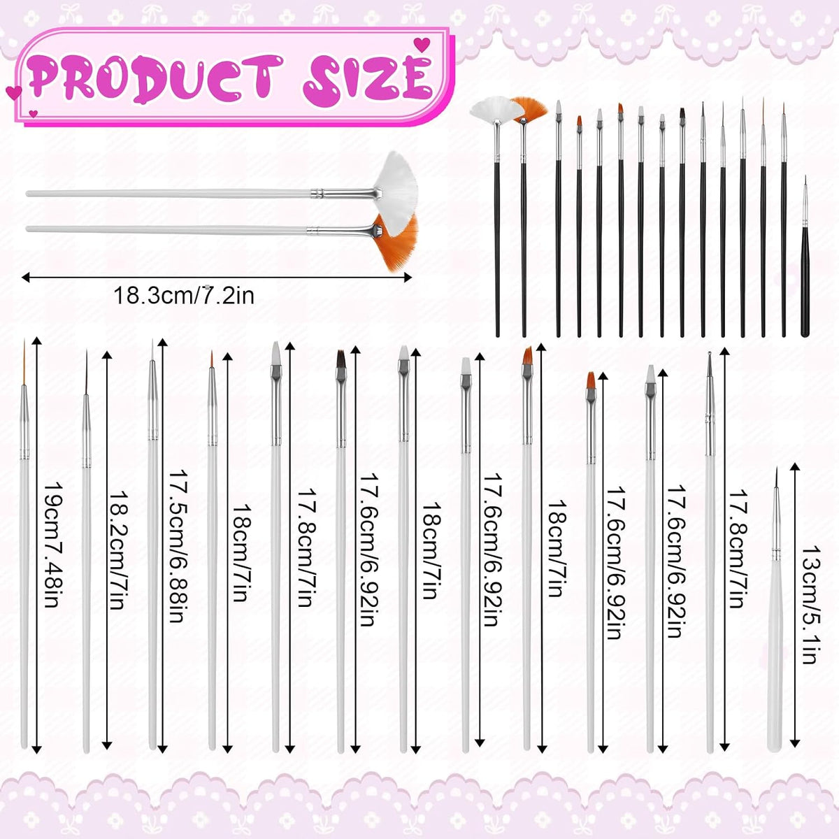 30PCS Food Safe Paint Brushes, Cookie Paint Brushes Cake Painting Brush Fondant Paints Brush Cake Decorating Painting Tool, Icing Pastry Brushs DIY Tool Set for Cupcakes Cookie Decorating Supplies