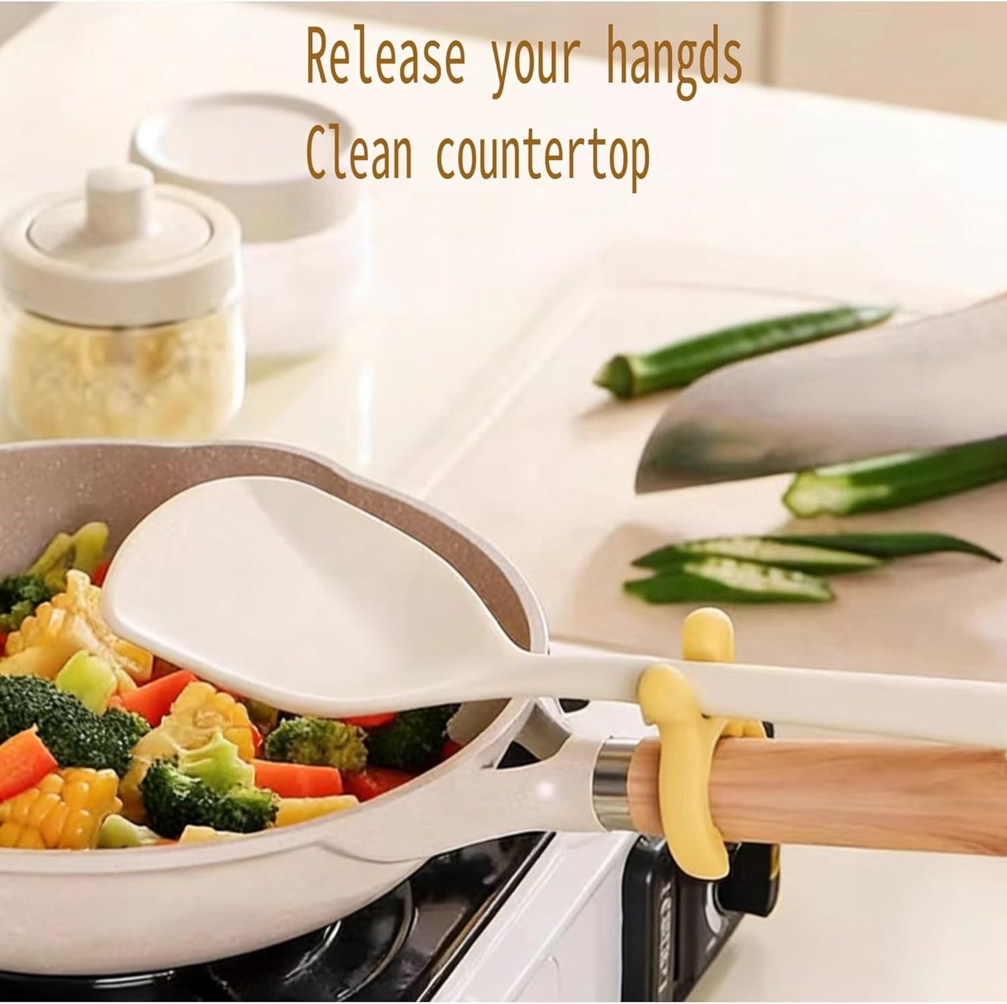 2Pack Silicone Utensil Holder & Lid and Spoon Rest - Heat Resistant Pot Holder, Universal Fit for Crab Spoon Holder & Silicone Spatula, Anti-Boil Over Kitchen Gadge