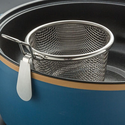 Stainless Steel Pasta Basket, Mesh Spider Food Dumpling Noodle Strainer, Fine Mesh Strainer with Handle