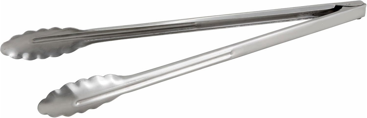 Coiled Spring Heavyweight Stainless Steel Utility Tong, 16-Inch