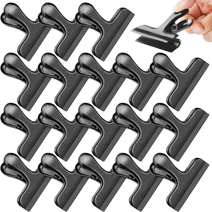 6 Pack Chip Clips Bag Clips for Food Snack Kitchen Storage(Silver) | Heavy Duty, Stainless Steel, Air Tight Seal, Durable Metal Clamps for Refrigerator Home Office, Use for Bread Coffee Paper