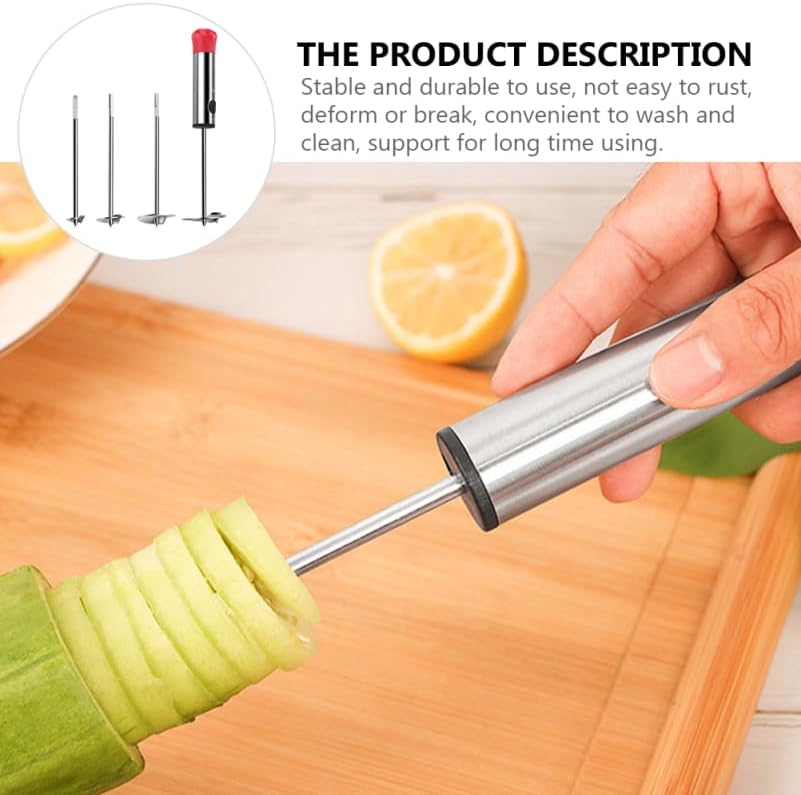 Multifunction Fruit Corer Set with Four Stainless Steel Replacement Blades Heavy Duty Core Remover and Pitter for Easy Fruit and Vegetable Preparation in Kitchen