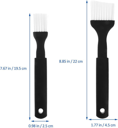 Pastry & Basting Brush Set 4 pcs Nylon Brush with Grip Plastic Handle for Bbq Grilling Baking Roasting Cooking Dishwasher Safe 8.07 in