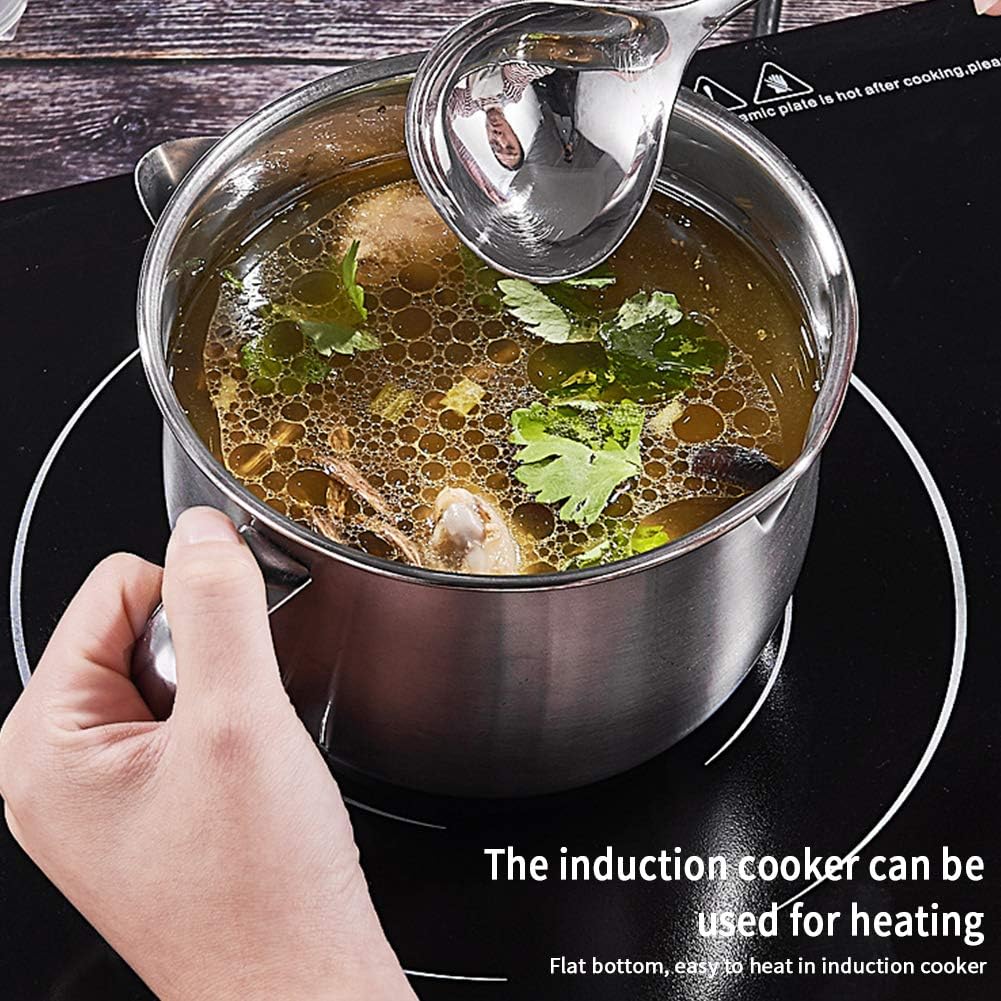 Stainless Steel Fat Separator Bowl, Large 4 Cups Gravy Separator Bowl With Handle Round Shape, 1000ml Capacity for Healthy Cooking Reduce Fat Intake(COLOR:no lid)