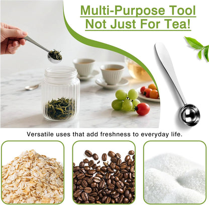 Perfect Measure Loose Leaf Tea Spoon – Premium 18/8 Stainless Steel Tea Scoop for All Tea Types – Connoisseur’s Choice