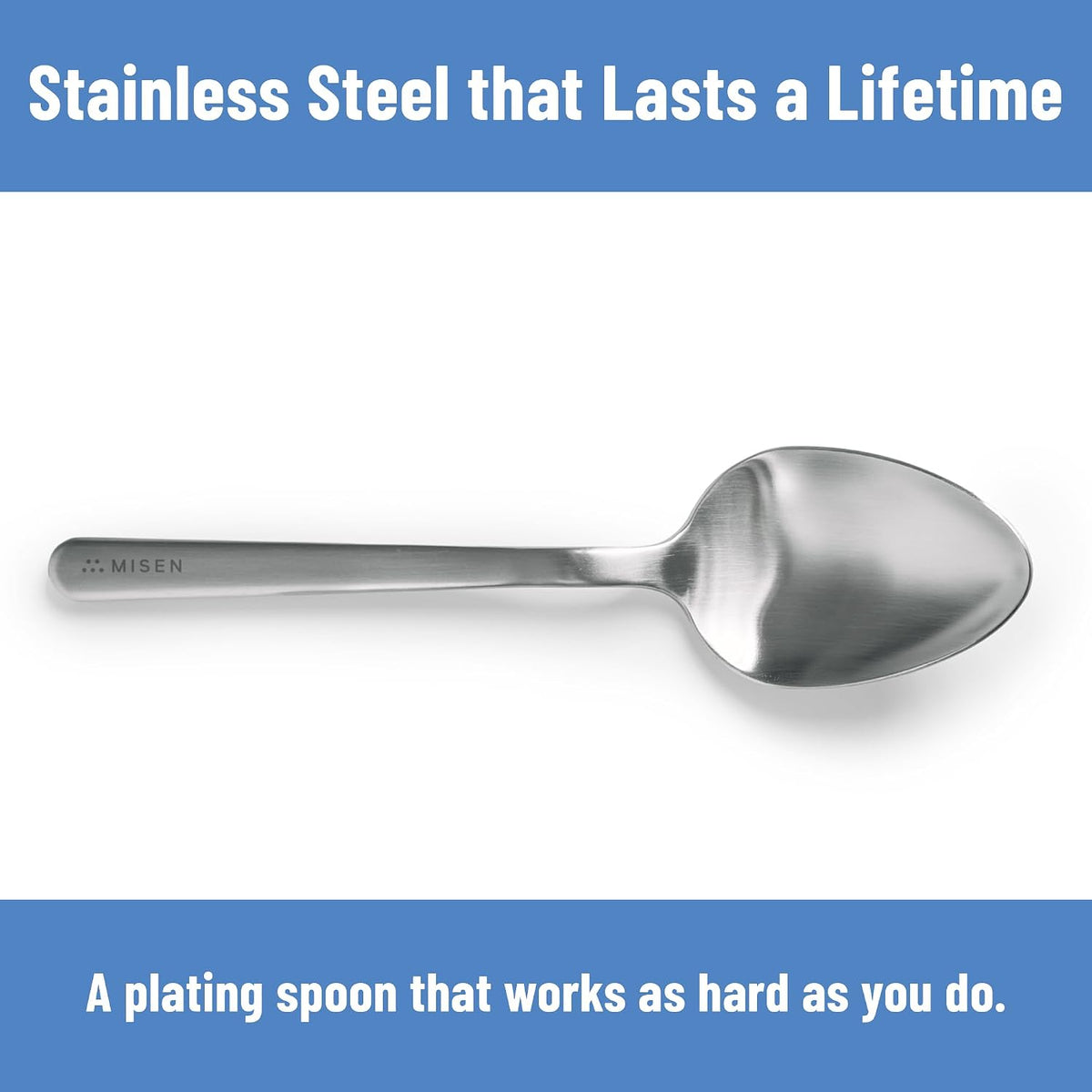 Measuring Chef Spoon – Stainless Steel Cooking Spoon with Engraved Tablespoon Teaspoon and Milliliter Markings for Precise Measuring Mixing Sauces Dressings Marinades and Cooking Prep