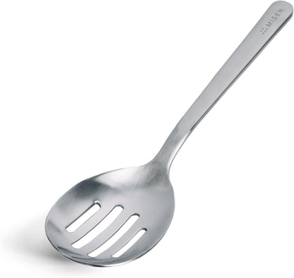 Measuring Chef Spoon – Stainless Steel Cooking Spoon with Engraved Tablespoon Teaspoon and Milliliter Markings for Precise Measuring Mixing Sauces Dressings Marinades and Cooking Prep