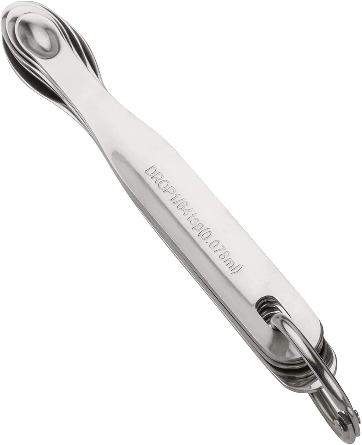 Stainless Steel Mini Measuring Spoons Set - Heavy Duty, 5-Piece Set - For Powders, Supplements, Herbs, Spices, Extracts - Dishwasher-safe - Professional Metal Kitchen Utensils
