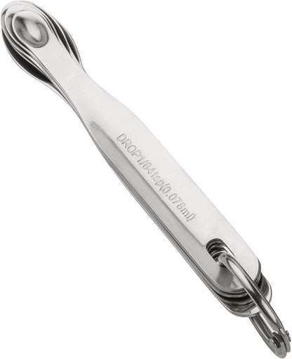 Stainless Steel Mini Measuring Spoons Set - Heavy Duty, 5-Piece Set - For Powders, Supplements, Herbs, Spices, Extracts - Dishwasher-safe - Professional Metal Kitchen Utensils