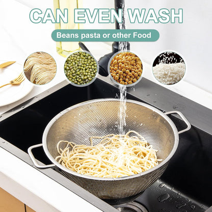 Colander Stainless Steel 3-Quart,Strainer for Kitchen Food