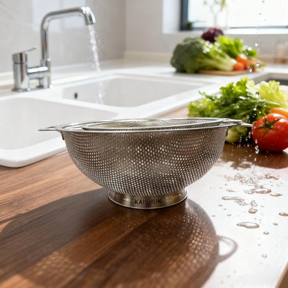 Colander Stainless Steel 3-Quart,Strainer for Kitchen Food