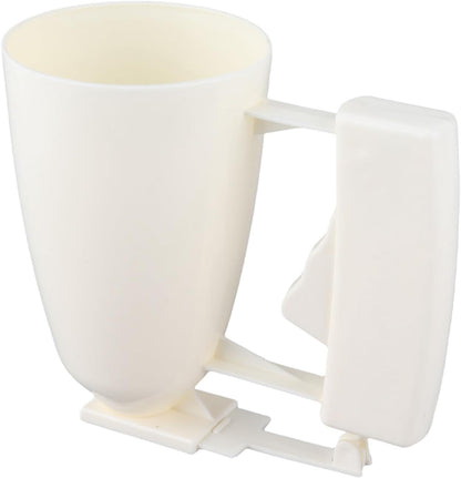 Batter Dispenser Cup, Manual Squeeze Handle Pour Tool with Drip Control for Pancakes Cupcakes Plastic Wide Mouth 9cm x 14.5cm 1 Piece