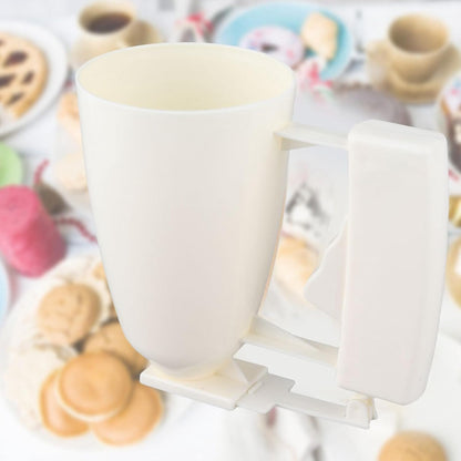 Batter Dispenser Cup, Manual Squeeze Handle Pour Tool with Drip Control for Pancakes Cupcakes Plastic Wide Mouth 9cm x 14.5cm 1 Piece