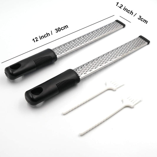 2set Stainless Steel Lemon Zester Fruit Peeler Citrus Cheese Grater — Cheese Lemon, Ginger, Garlic, Nutmeg, Chocolate, Vegetables, Fruits