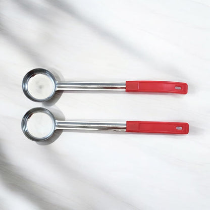 4 oz Slotted Stainless Steel Portion Control Ladle Spoon | Commercial-Grade Spoodle for Portioning & Draining - Pasta, Veggies & Buffet Service. Color-Coded by Size. Dishwasher Safe.