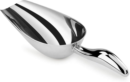 Restaurant Grade Stainless Steel Bar Ice Flour Utility Scoop, 6-Ounce