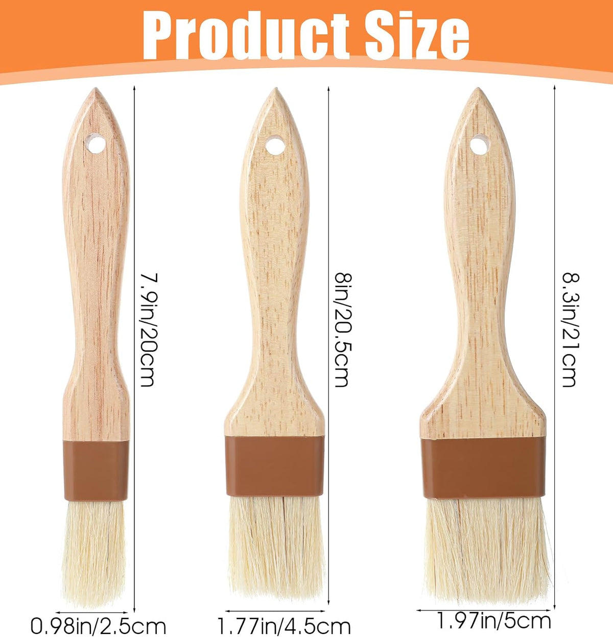 3Pcs Pastry Brushes, Pastry Brush for Cooking and Baking