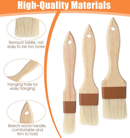 3Pcs Pastry Brushes, Pastry Brush for Cooking and Baking