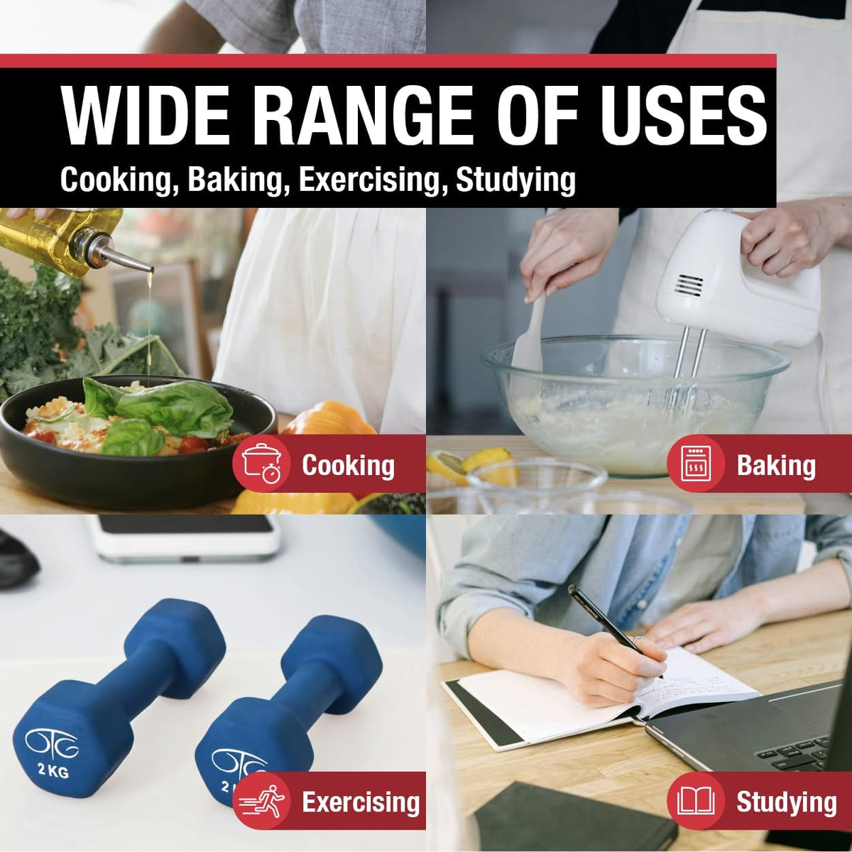 CDN Extra-Big Digit Timer | Counts Up & Down, 100 Minutes by Minutes & Seconds, Extra-Large Digits, Loud Alarm, Stand, Hang, Magnet Mounting, Perfect for Batch Baking - TM15