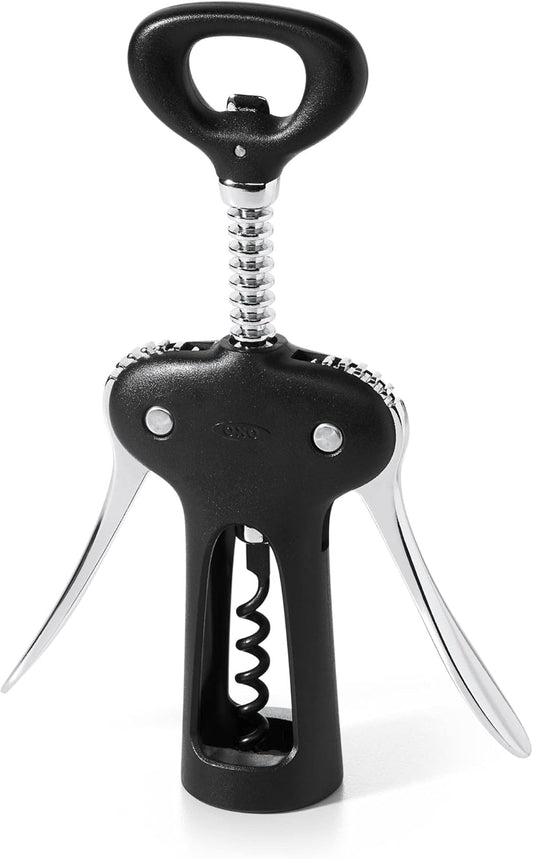 Good Grips Winged Corkscrew and Bottle Opener, Black