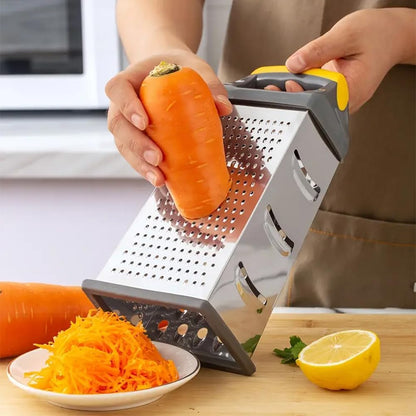 Cheese Grater, 4-Sided Box Grater with Handle, Stainless Steel Graters, Vegetable Slicer, Kitchen Food Shredder for Grate Cheeses, Shred Veggies Kitchen Gadgets Tools(9.25inch)