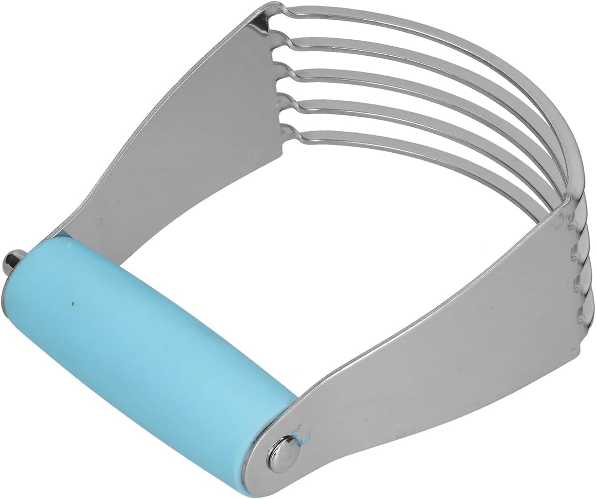 Stainless Steel Dough Blender and Cutter Professional Pastry Blender for Baking Tools (Blue)