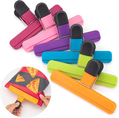 6 Pack Large Chip Bag Clips, Heavy Duty Plastic Sealing, 6x3.5 Inch | Snack Clips for Chips, Other Food Bags, Food Storage, for Home, Office, Kitchen, Pantry, School, and More