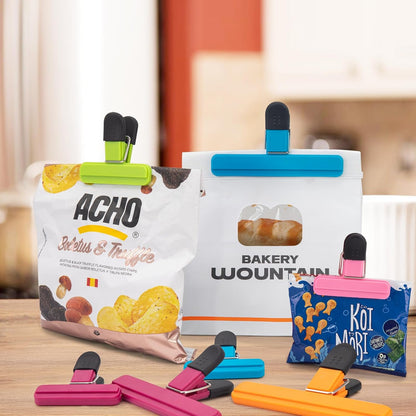 6 Pack Large Chip Bag Clips, Heavy Duty Plastic Sealing, 6x3.5 Inch | Snack Clips for Chips, Other Food Bags, Food Storage, for Home, Office, Kitchen, Pantry, School, and More