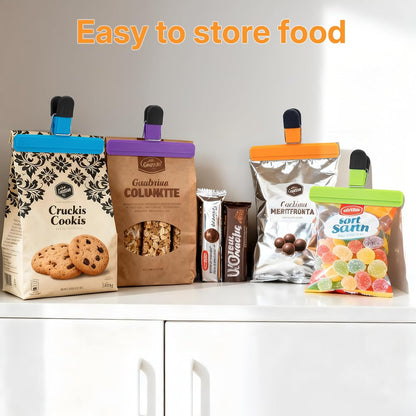 6 Pack Large Chip Bag Clips, Heavy Duty Plastic Sealing, 6x3.5 Inch | Snack Clips for Chips, Other Food Bags, Food Storage, for Home, Office, Kitchen, Pantry, School, and More