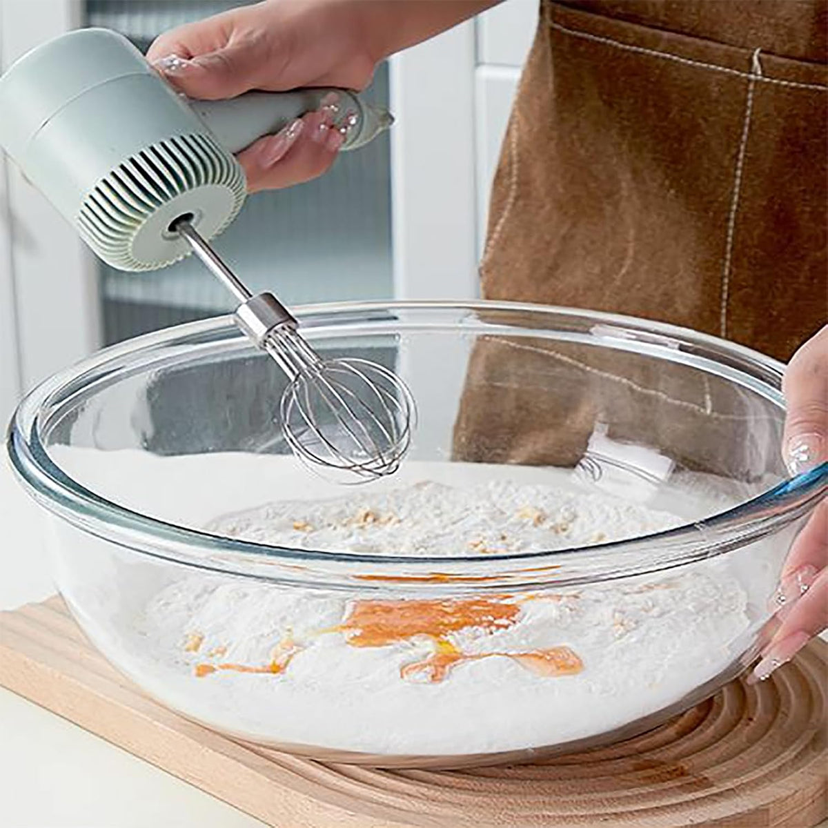6.3 Quart Large Glass Mixing Bowl with Lid,Large Glass Bowl for Sourdough Bread Making,Kitchen Salad Bread Storage