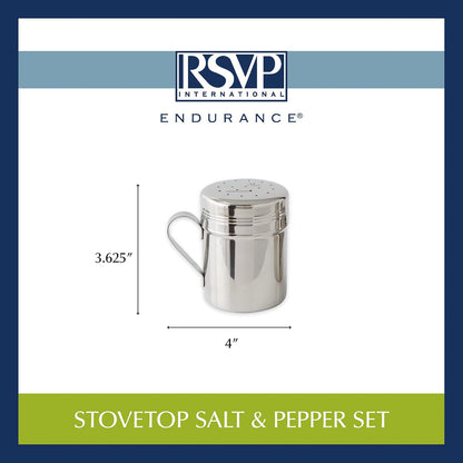 Endurance Kitchen Shaker Collection Dishwasher Safe, All Purpose, 11 ounce, Stainless Steel
