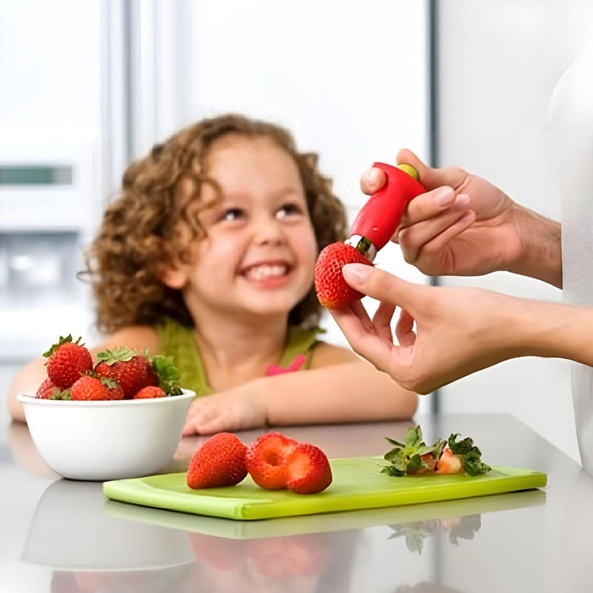 Strawberry Huller Stem Remover, Strawberry Corer Huller, Fruit Corer Tool, Kitchen Gadgets (2)