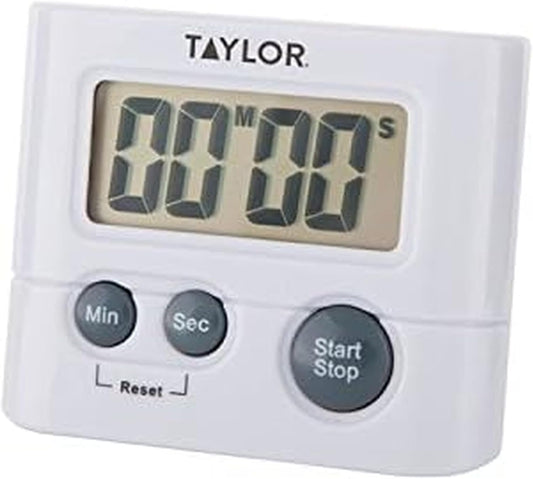 Digital Timer with 99 Minute 59 Second Display, Easy to Use, White Compact Design for Kitchen Cooking, Baking, and Timing Needs