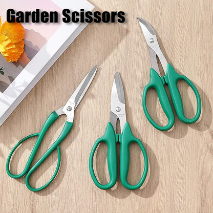 3 Pack Garden Pruning Scissors, Fruit & Vegetable Picker, Multi-purpose Flower Cutting Scissors, Garden Clippers Set for Trimming Small Branches, Herb & Bonsai