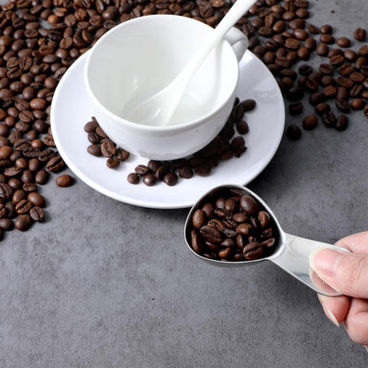 Stainless Steel Coffee Scoop Short Handled Measure Scooper Metal Measuring Spoon Coffee Scoop For Ground Coffee Bean Espresso Powder For Canisterss/Jars(2tbsp)