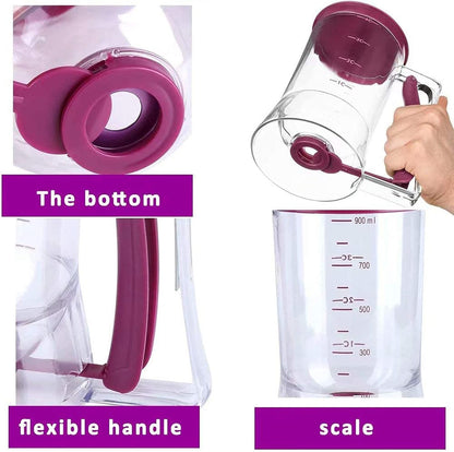4 Cup Pancake Cupcake Batter Dispense with Measuring Label