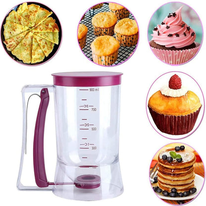 4 Cup Pancake Cupcake Batter Dispense with Measuring Label